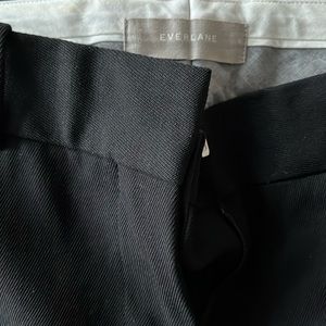 Slim wool black pants size 0- Everlane